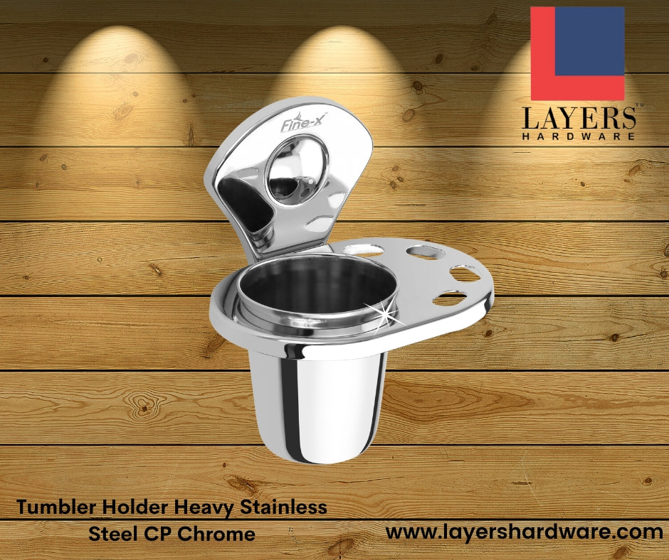 Layers Hardware™ Tumbler Holder Heavy Stainless Steel CP Chrome