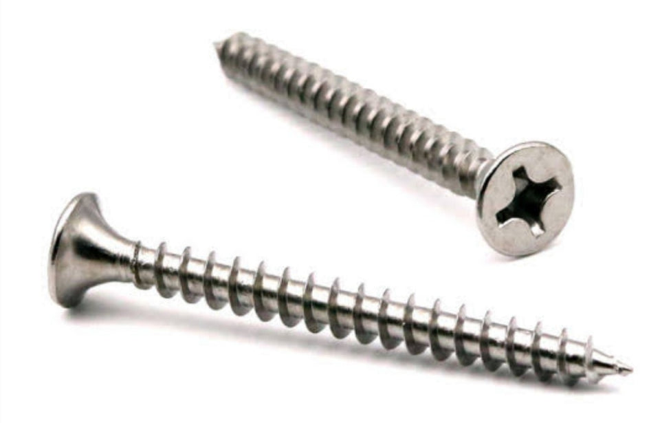 Layers Hardware™ Drywall Screw Full Thread Philips Stainless Steel CP Chrome