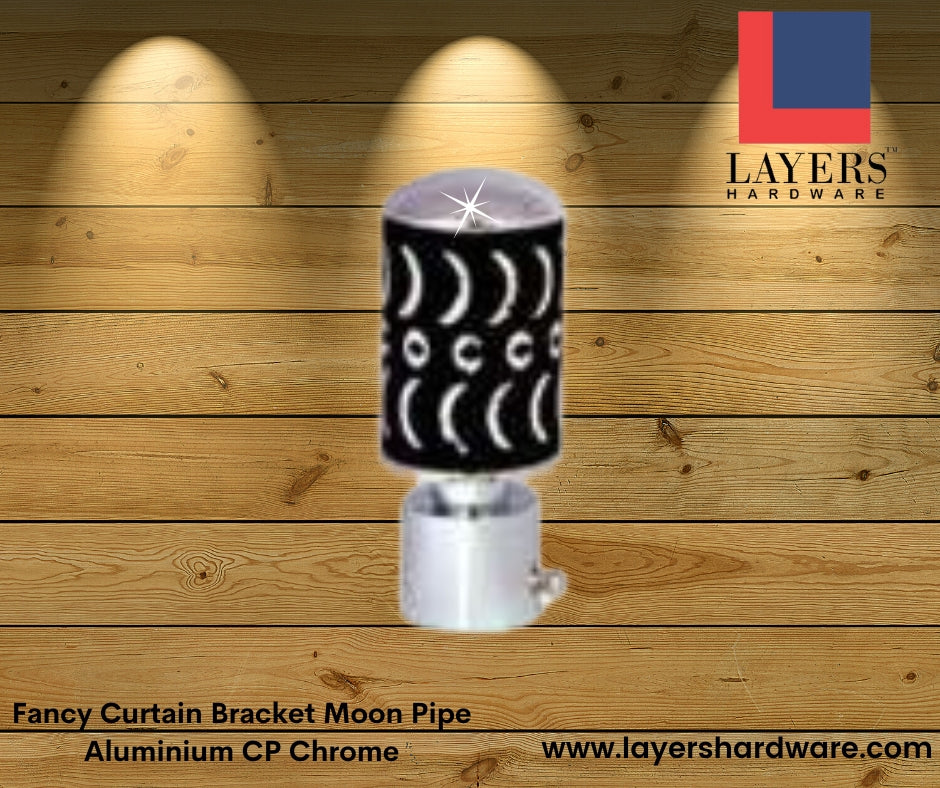 Layers Hardware™ Fancy Bracket Pipe Moon Aluminium Black