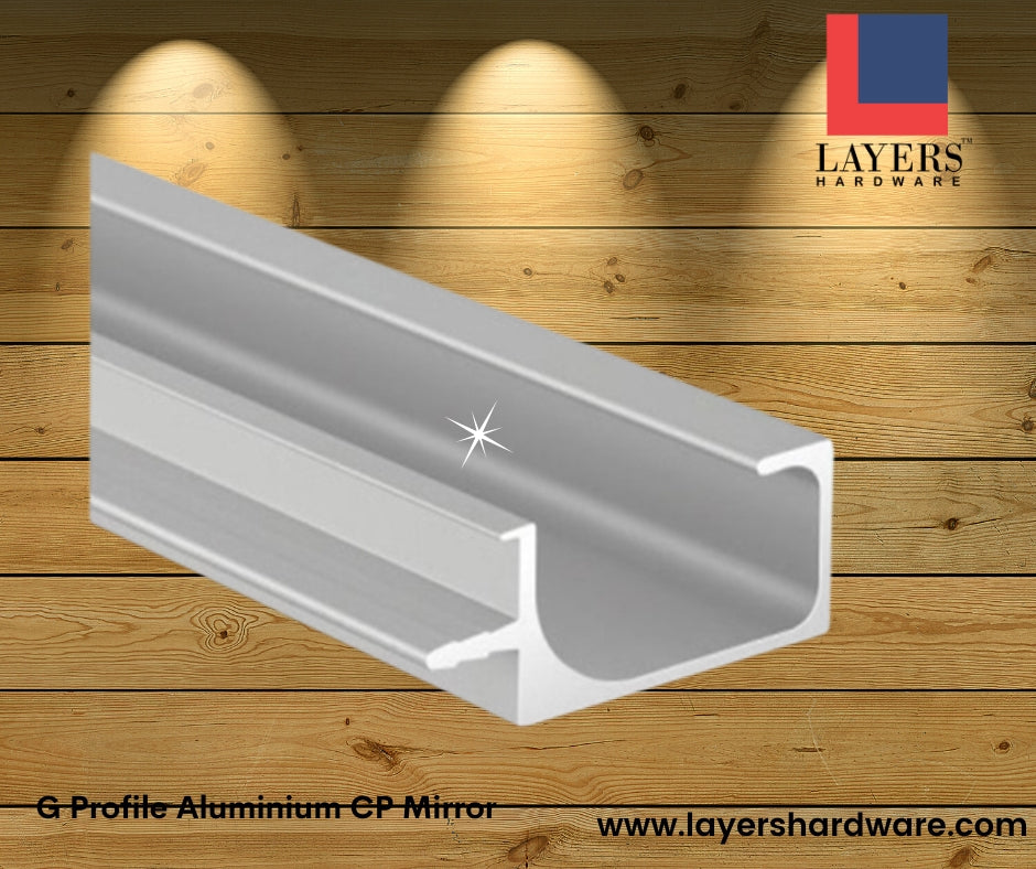 Layers Hardware™ G Profile Aluminum CP Mirror 45mm 10 Ft