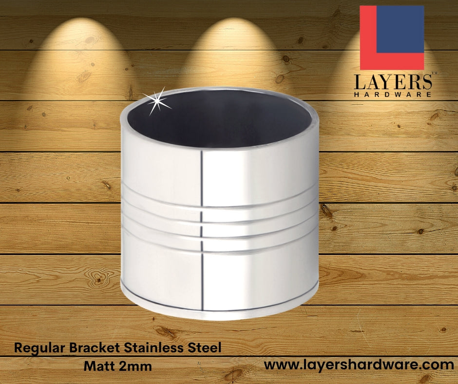 Layers Hardware™ Regular Bracket Stainless Steel Matt 2mm