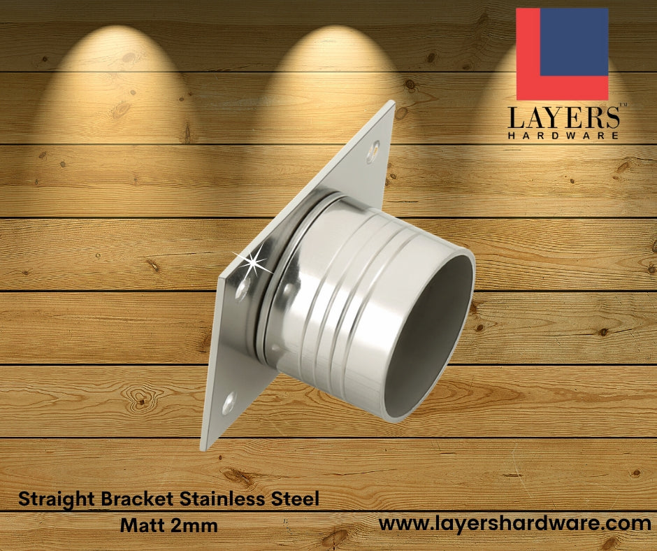 Layers Hardware™ Straight Bracket Stainless Steel Matt 2mm
