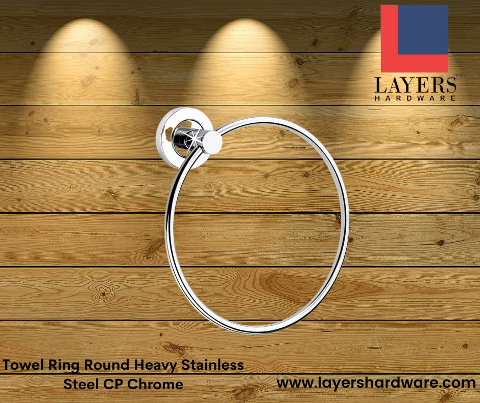 Layers Hardware™ Towel Ring Round Heavy Stainless Steel CP Chrome