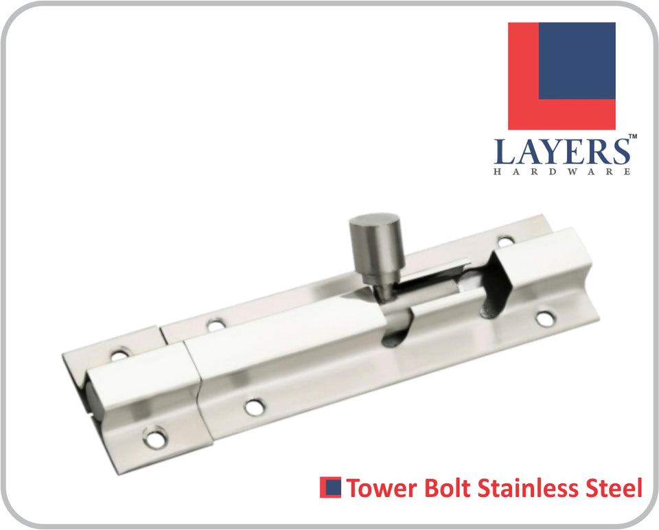 Layers Hardware™ Tower Bolt Stainless Steel Modern 10mm 2 Tone