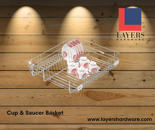 Layers Hardware® Cup & Saucer Basket Stainless Steel
