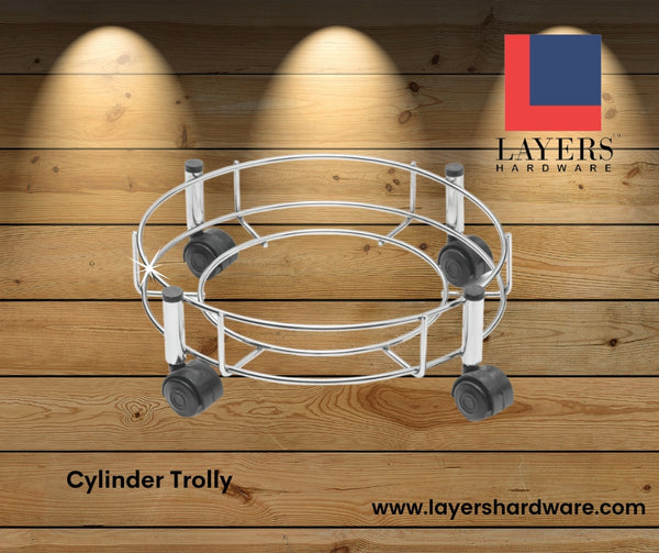 Layers Hardware® Cylinder Trolley Stainless Steel