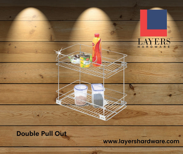 Layers Hardware® Double Pull Out Stainless Steel