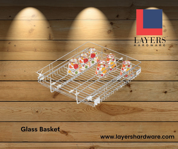 Layers Hardware® Glass Basket Stainless Steel