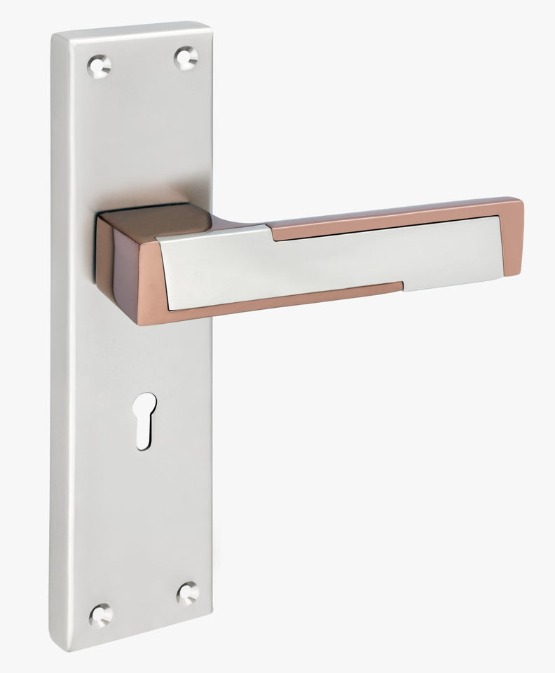 Layers Hardware™ Mortice Plate Handle(PH) KY Classic Stainless Steel Satin Rose Gold