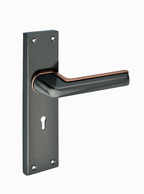 Layers Hardware™ Mortice Plate Handle(PH) KY Safari Stainless Steel Black Satin Rose Gold