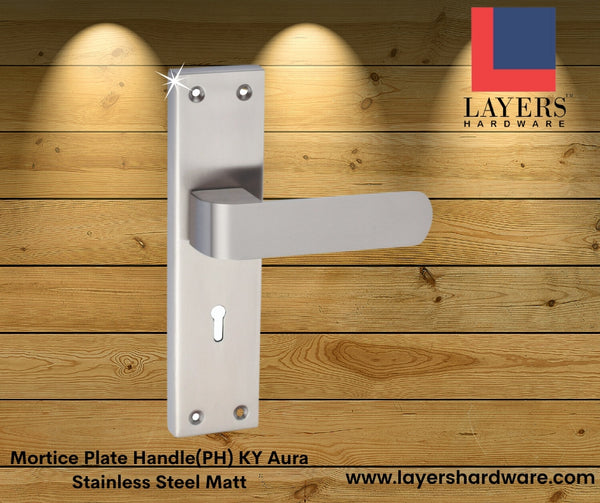 Layers Hardware™ Mortice Plate Handle(PH) KY Duster Stainless Steel Matt