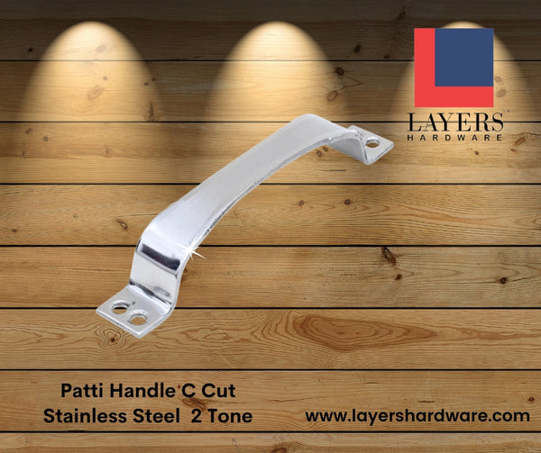 Layers Hardware™ Patti Handle C Cut Stainless Steel 2 Tone