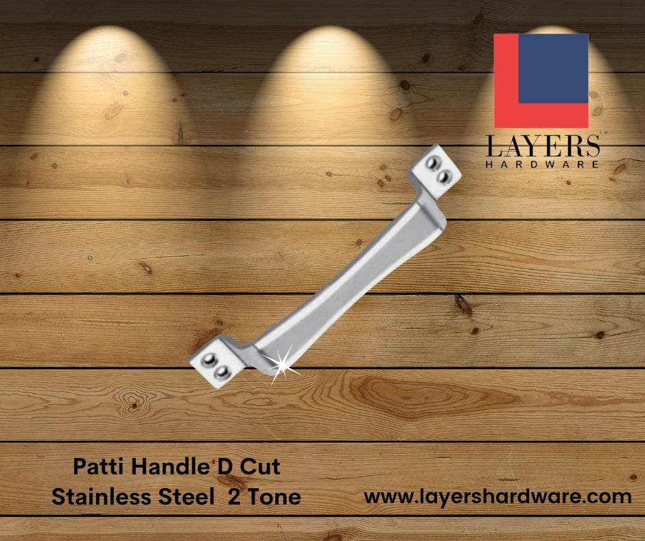 Layers Hardware™ Patti Handle D Cut Stainless Steel 2 Tone