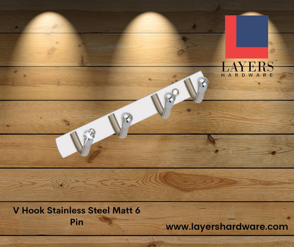 Layers Hardware™ V Hook Stainless Steel Matt