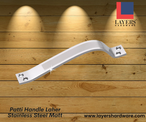 Layers Hardware™ Patti Handle Laher Stainless Steel Matt