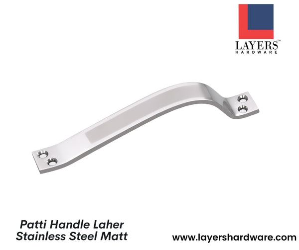 Layers Hardware™ Patti Handle Laher Stainless Steel Matt