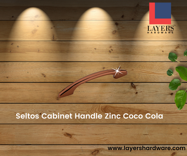 Layers Hardware™ Seltos Cabinet Handle Zinc Coco Cola (Back Screw)
