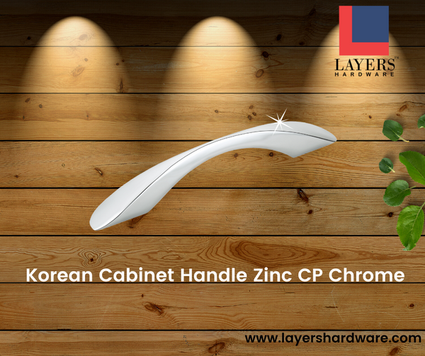 Layers Hardware™ Korean Cabinet Handle Zinc CP Chrome (Back Screw)
