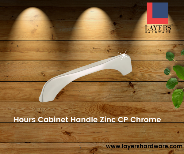 Layers Hardware™ Hours Cabinet Handle Zinc Satin White (Back Screw)