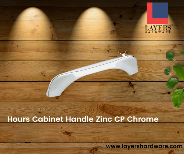 Layers Hardware™ Hours Cabinet Handle Zinc CP Chrome (Back Screw)