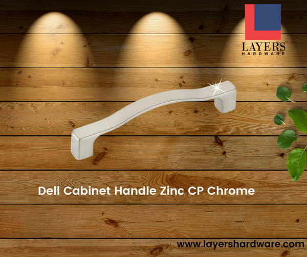 Layers Hardware™ Dell Cabinet Handle Zinc Satin White (Back Screw)