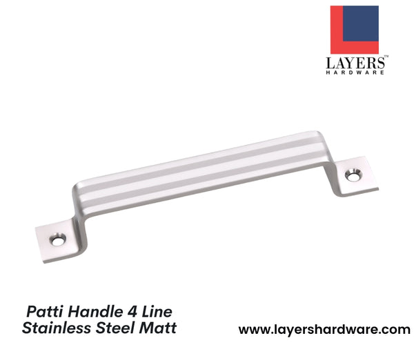 Layers Hardware™ Patti Handle 4 Line Stainless Steel Matt