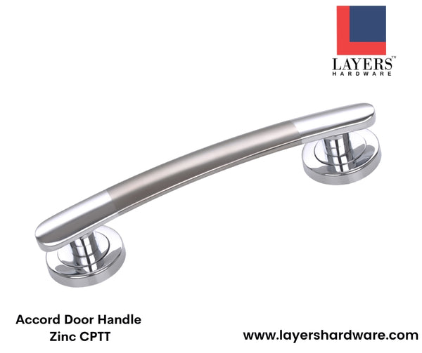 Layers Hardware™ Fancy Door Handle Accord Zinc CPTT 160mm