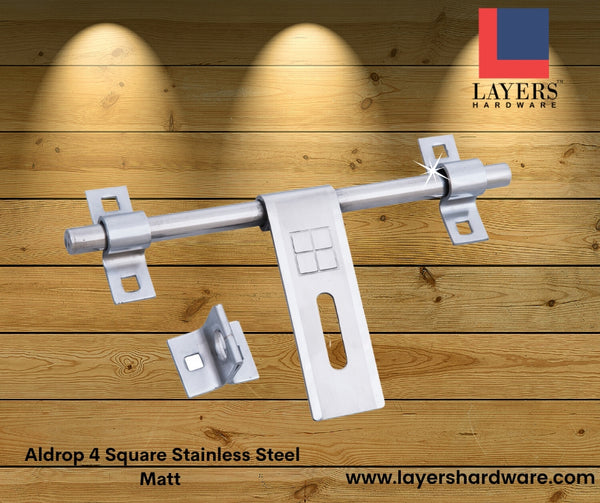 Layers Hardware™ Aldrop 4 Square Stainless Steel Matt