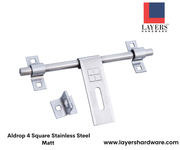 Layers Hardware™ Aldrop 4 Square Stainless Steel Matt