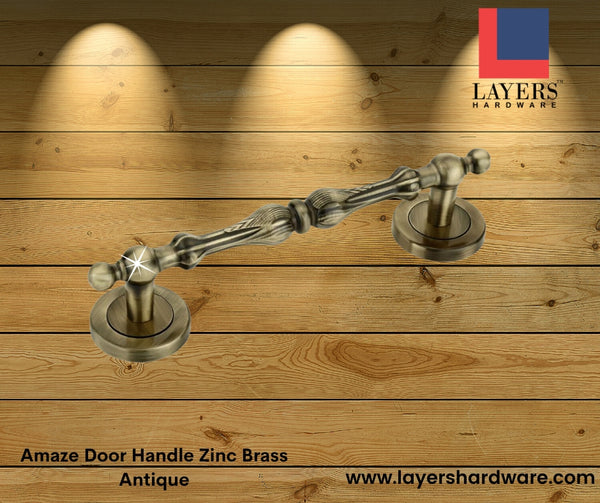 Layers Hardware™ Fancy Door Handle Amaze Zinc CPTT 160mm