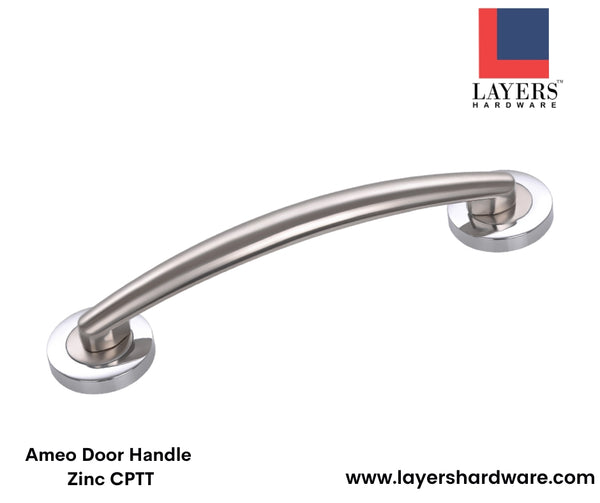 Layers Hardware™ Fancy Door Handle Ameo Zinc CPTT 160mm