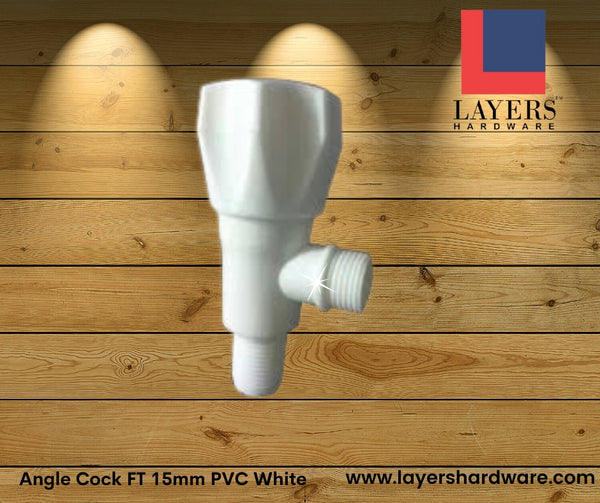 Layers Hardware™ Angle Cock FT 15mm PVC White