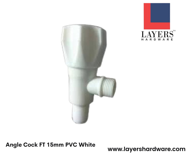 Layers Hardware™ Angle Cock FT 15mm PVC White