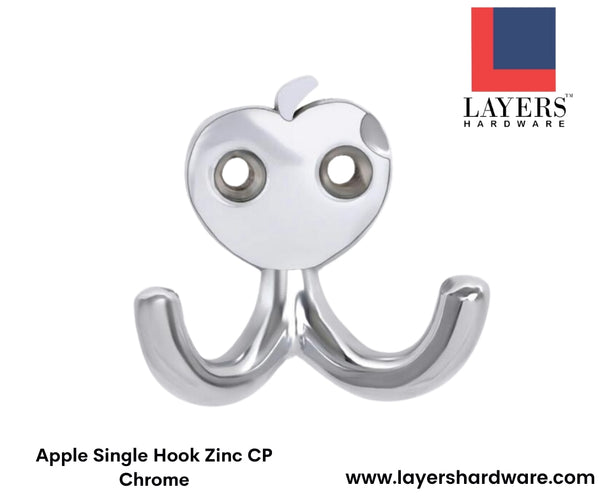 Layers Hardware™ Apple Single Hook Zinc CP Chrome