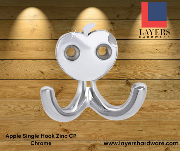 Layers Hardware™ Apple Single Hook Zinc CP Chrome