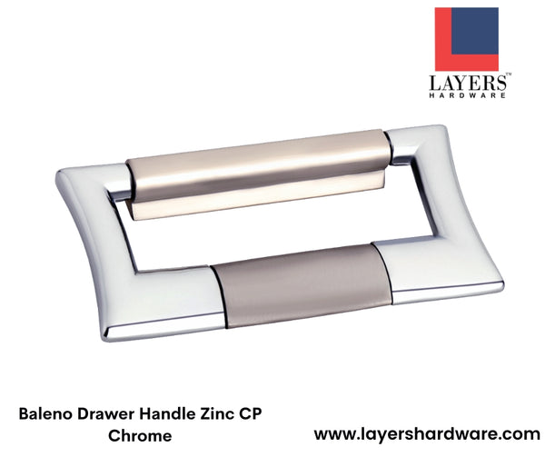 Layers Hardware™ Baleno Drawer Handle Zinc CP Chrome