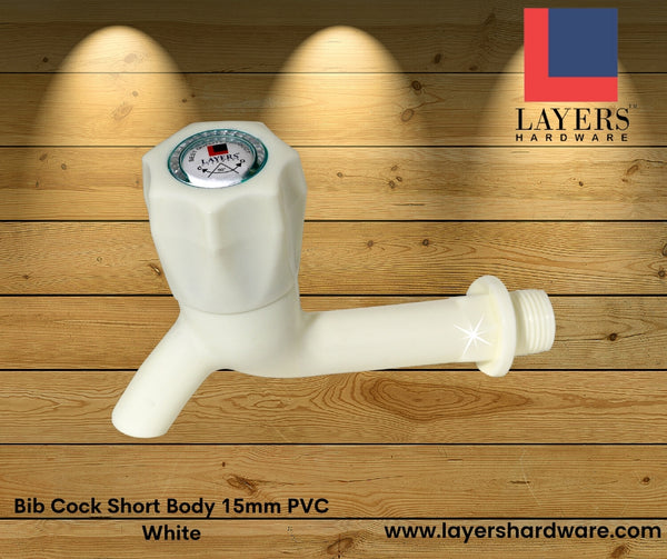 Layers Hardware™ Bib Cock Long Body 15mm PVC White
