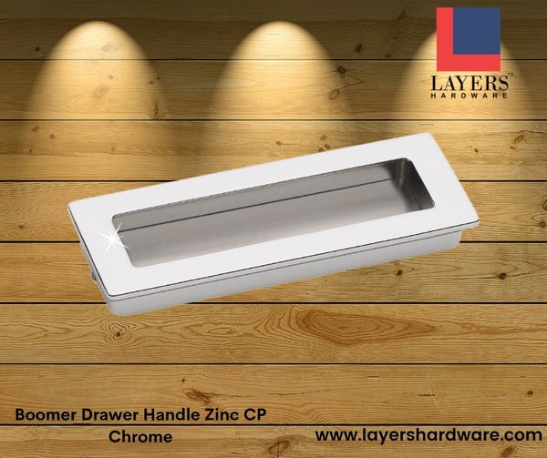 Layers Hardware™ Boomer Drawer Handle Zinc CP Chrome