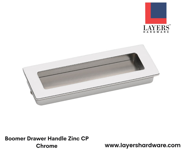 Layers Hardware™ Boomer Drawer Handle Zinc CP Chrome