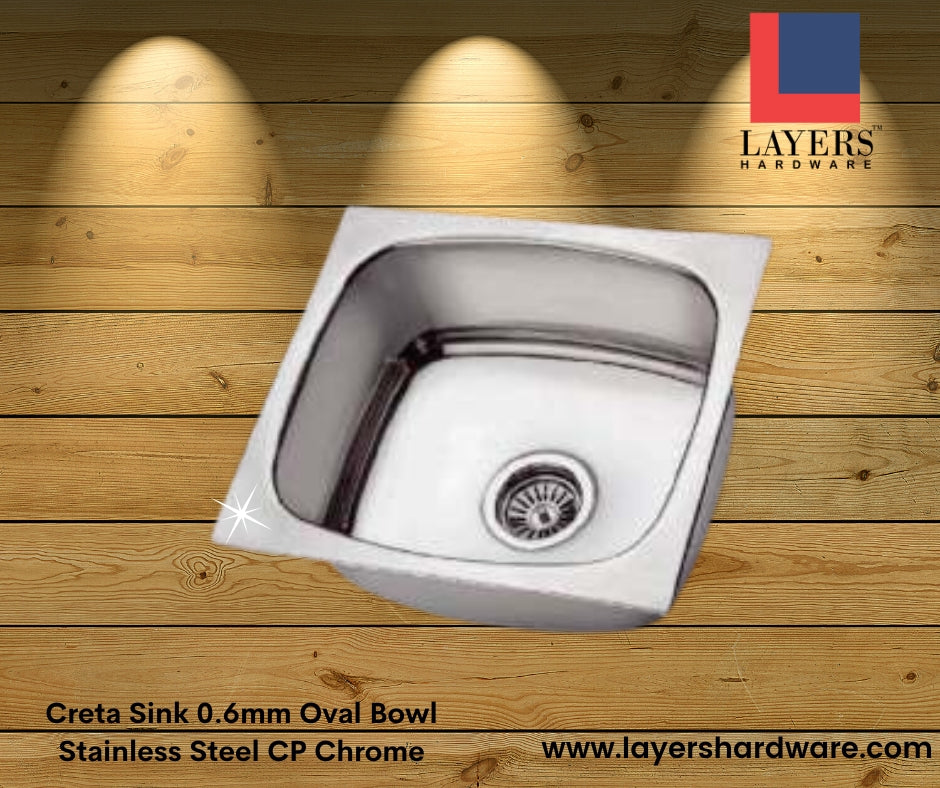 Layers Hardware™ Creta Sink Stainless Steel 0.6mm Ovel Bowl