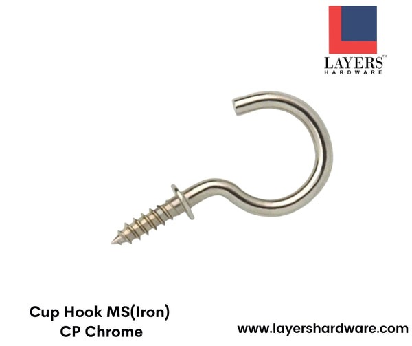 Layers Hardware™ Cup Hook MS(Iron) CP Chrome
