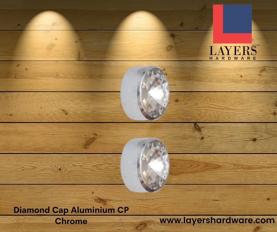Layers Hardware™ Diamond Cap Aluminium CP Chrome