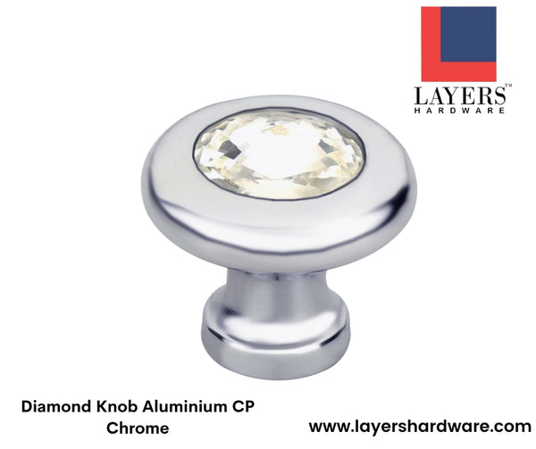 Layers Hardware™ Diamond Knob Aluminium CP Chrome