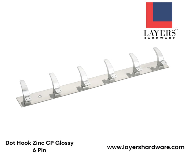 Layers Hardware™ Dot Hook Zinc CP Glossy 6 Pin