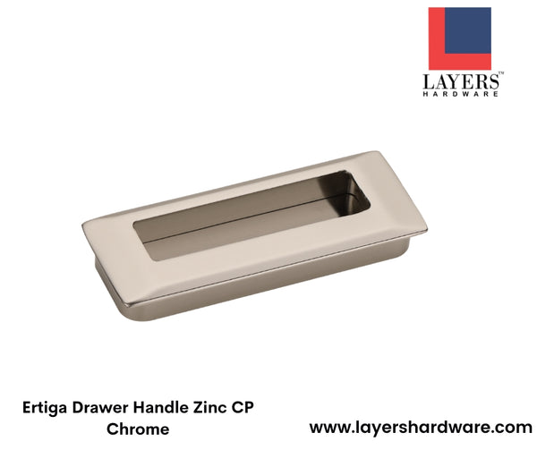 Layers Hardware™ Ertiga Drawer Handle Zinc CP Chrome