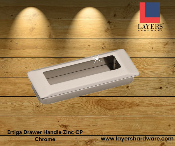 Layers Hardware™ Ertiga Drawer Handle Zinc CP Chrome