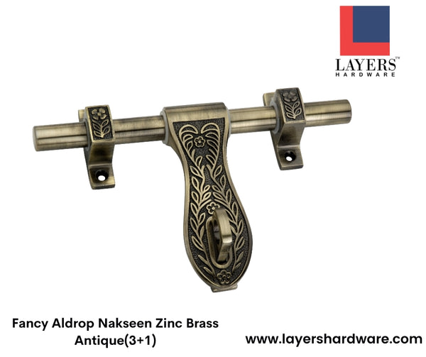 Layers Hardware™ Fancy Aldrop Nakseen Zinc Brass Antique (3+1)