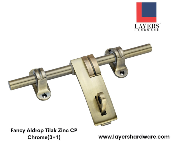 Layers Hardware™ Fancy Aldrop Tilak Zinc CP Chrome(3+1)