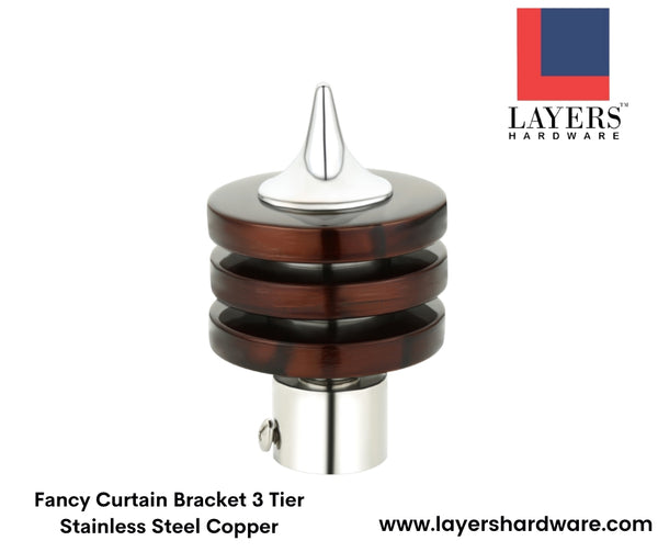 Layers Hardware™ Fancy Bracket Stainless Steel 3 Tier Copper