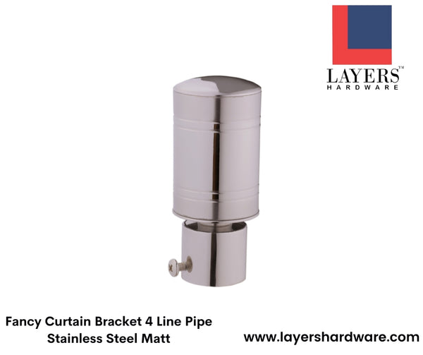 Layers Hardware™ Fancy Bracket Pipe Stainless Steel 4 Line Matt